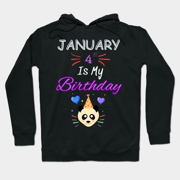 january 4st is my birthday Hoodie by Oasis Designs